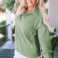 Quarter Zip Collared Neck Sweatshirt