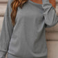 Single Shoulder Long Sleeve Sweatshirt with Zip