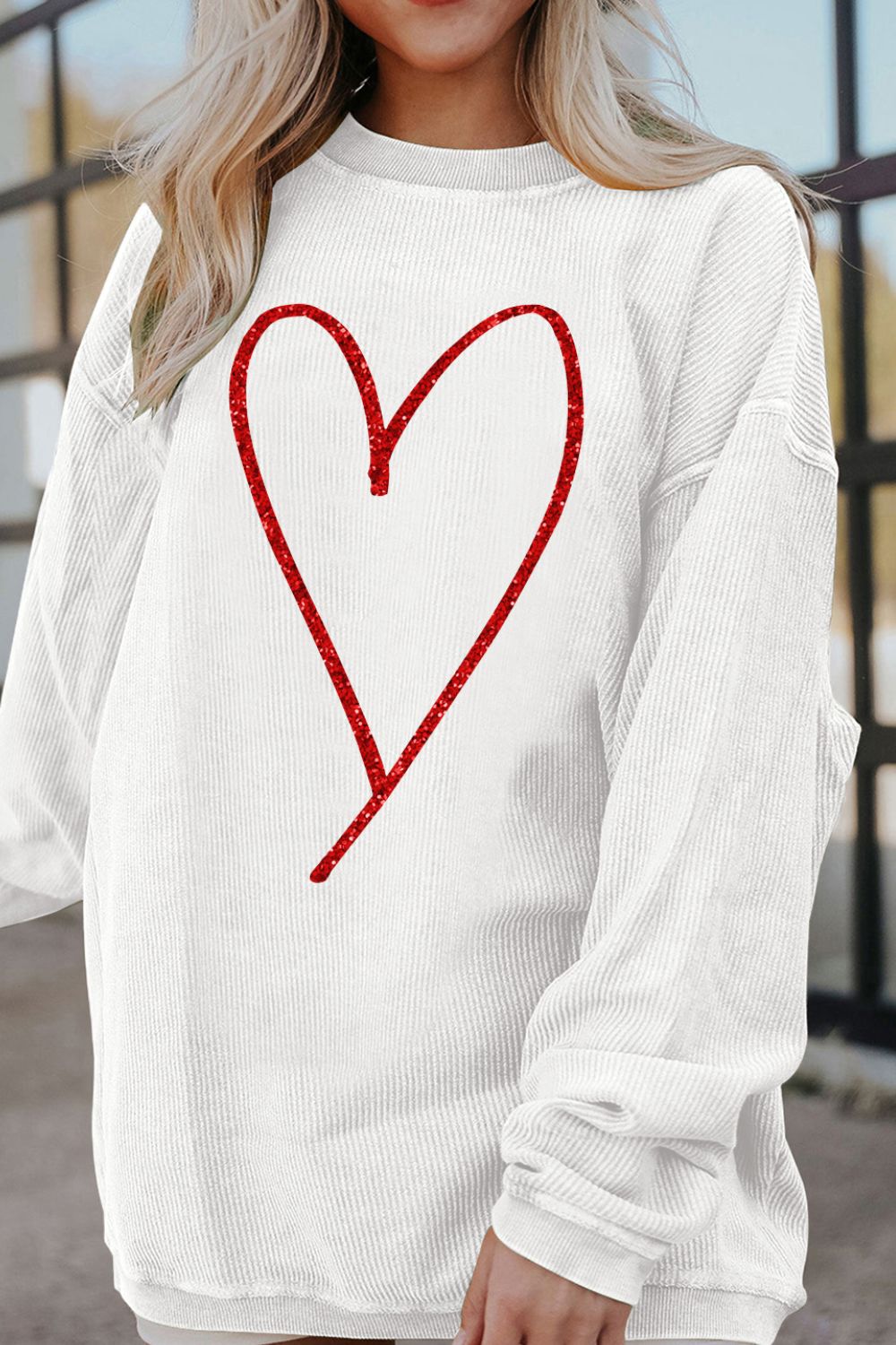 Glitter Heart Sweatshirt—All Heart—Valentine's Day Collection