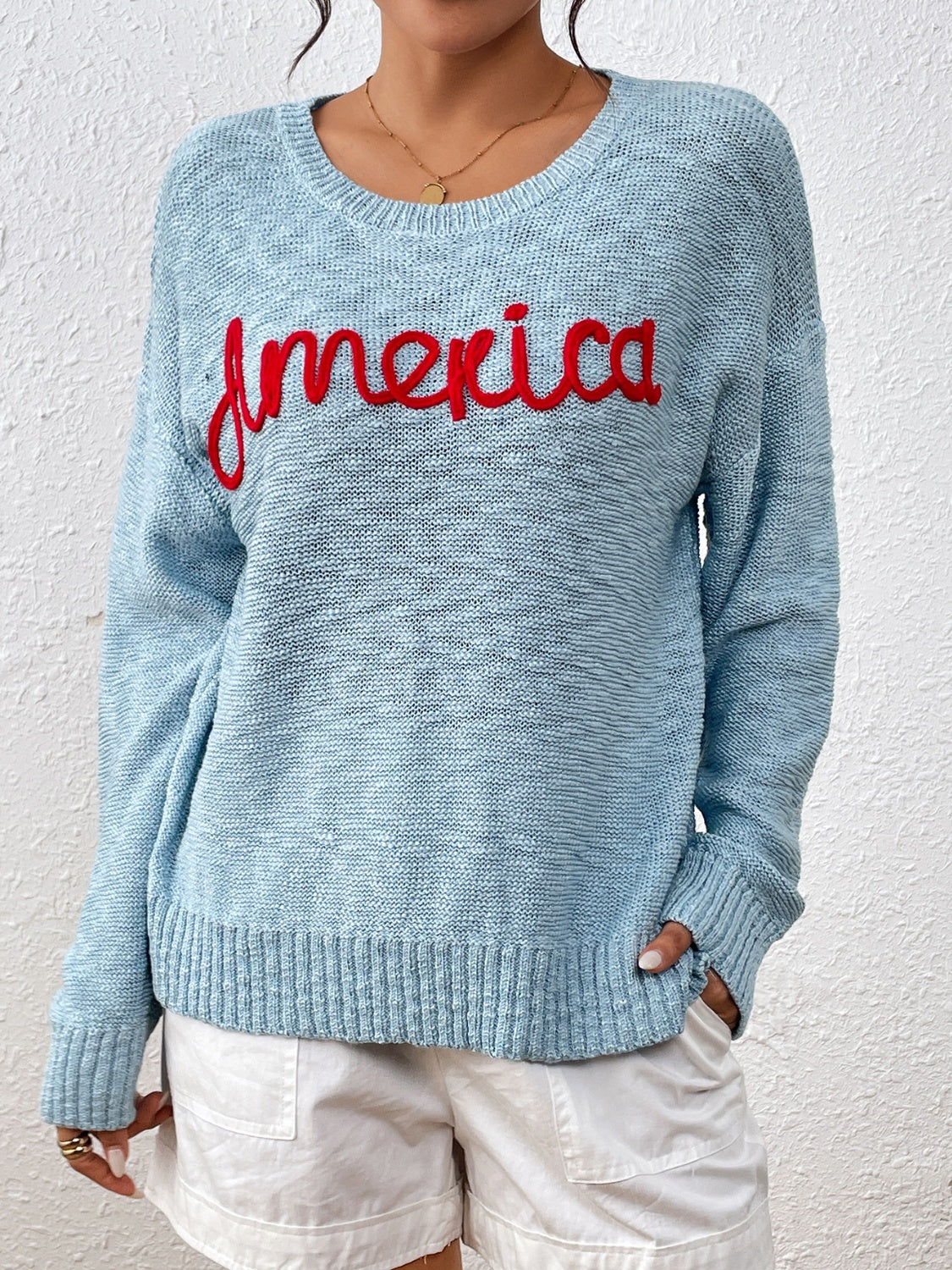 America Long Sleeve Sweater