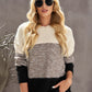 Color Block Dropped Shoulder Sweater