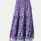 Full Size Tiered Printed Elastic Waist Skirt