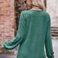 Mandy Long Flounce Sleeve Round Neck Blouse