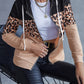 Ivy Lane Drawstring Leopard Zip Up Hooded Jacket