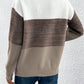 Color Block Drop Shoulder Long Sleeve Sweater