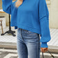 Round Neck Dropped Shoulder Sweater