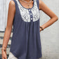 Ivy Lane Lace Contrast Scoop Neck Tank