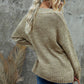 V-Neck Dropped Shoulder Sweater