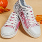 Pink Bleached Spots Canvas Shoes