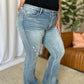 Judy Blue Full Size Medium Rise Tummy Control Destroy Flare