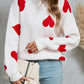 Red, White & Black Comfy Heart Sweater—All Heart—Valentine's Day Collection