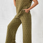 Short Sleeve Top and Pocketed Pants Lounge Set