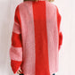 Color Block Round Neck Long Sleeve Sweater