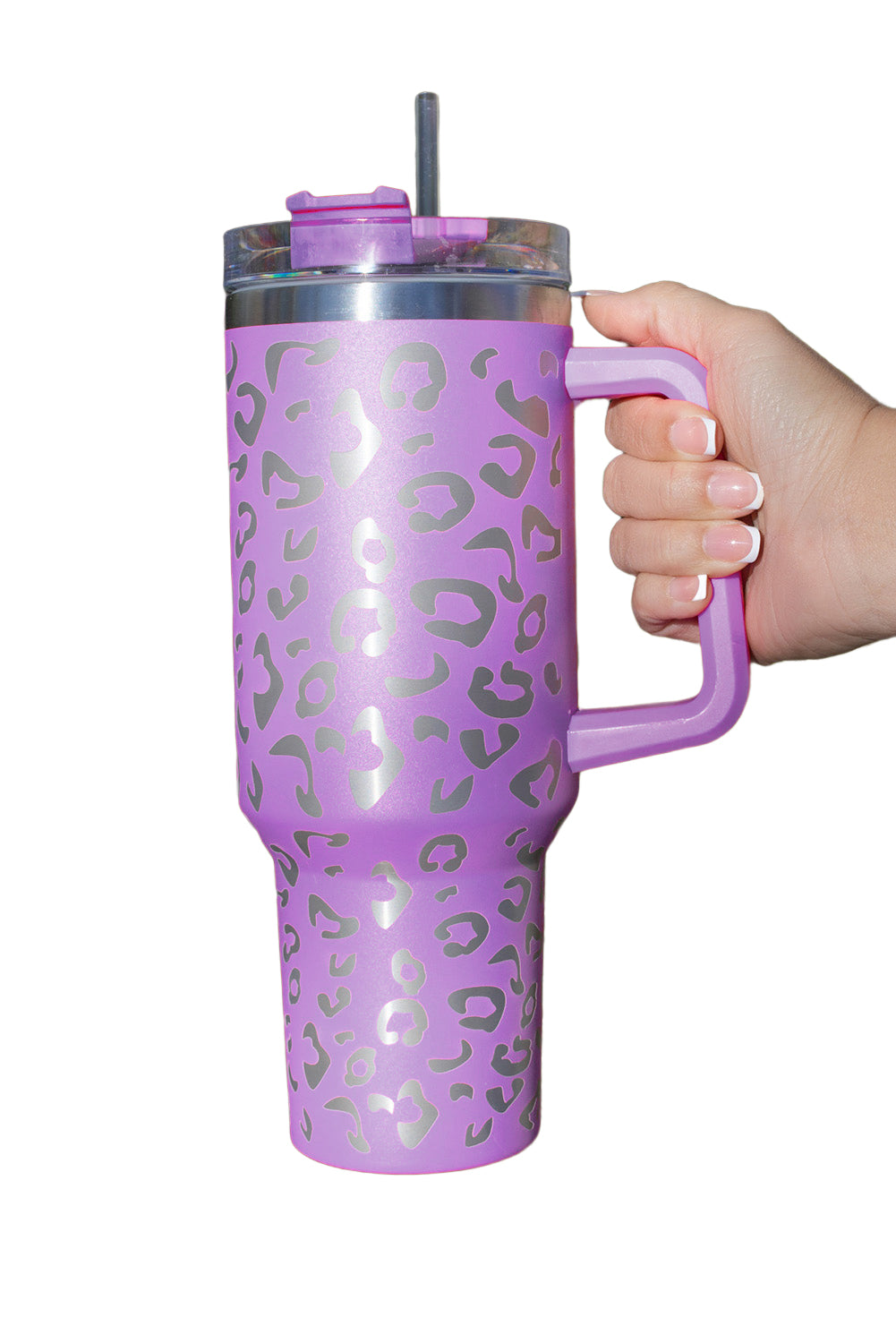 White Leopard Spotted 304 Stainless Double Insulated Cup 40oz