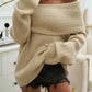 Off-Shoulder Extra-Long Sleeve Sweater