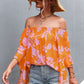 Floral Bell Sleeve Off-Shoulder Blouse