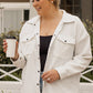 Plus Size Snap Down Dropped Shoulder Jacket