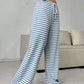 Tied Striped Wide Leg Pants