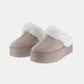 Weeboo Thick Bottom Fur Trim Snow Slippers