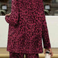 Two-Piece Leopard Pattern Pants Suit—Small-3XL