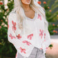 Flower Dropped Shoulder Hooded Sweater