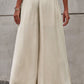 Drawstring Waist Wide Leg Pants