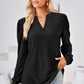 V-Neck Puff Sleeve Blouse