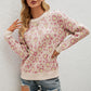 Heart Round Neck Dropped Shoulder Sweater