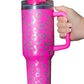 White Leopard Spotted 304 Stainless Double Insulated Cup 40oz