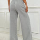 Tied Striped Wide Leg Pants