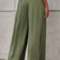 Drawstring Waist Wide Leg Pants