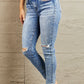 BAYEAS Mid Rise Distressed Skinny Jeans