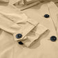 Collared Neck Tie Waist Buttoned Long Sleeve Trench Coat