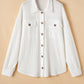 Plus Size Button Up Long Sleeve Jacket