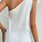 Textured Tied One Shoulder Tank