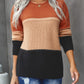 Color Block Dropped Shoulder Sweater