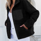 Zip Up Long Sleeve Plush Jacket