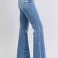 Judy Blue Raw Hem High Rise Bootcut Jeans—0-24W