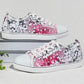 Pink Bleached Spots Canvas Shoes