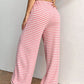 Tied Striped Wide Leg Pants