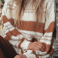 Striped Round Neck Dropped Shoulder Sweater