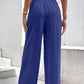 High Waist Wide Leg Pants with Pockets