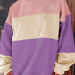 Contrast Round Neck Long Sleeve Sweatshirt