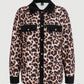 Leopard Collared Neck Button Up Shacket