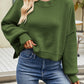 Round Neck Dropped Shoulder Sweater