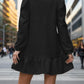 Round Neck Long Sleeve Mini Dress