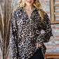 Leopard Print Quarter Zip—Small-3XL