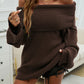 Off-Shoulder Extra-Long Sleeve Sweater