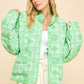 Davi & Dani Vintage Print Open Front Jacket with Pockets