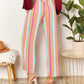 Double Take Striped Smocked Waist Pants with Pockets